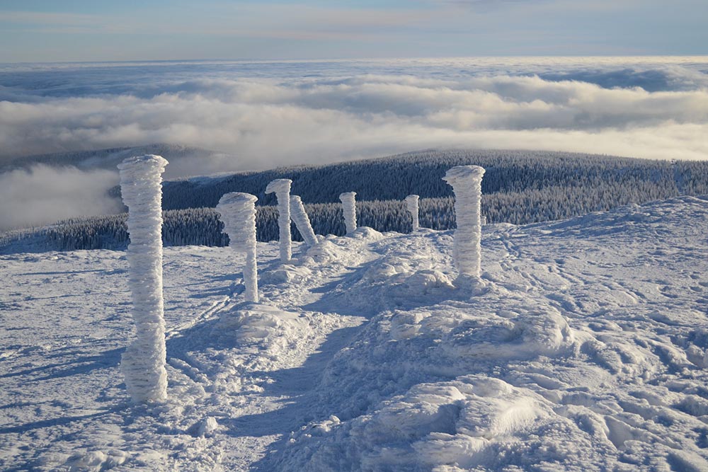 fotoprocházka zimní krajina fotím česko česká republika sněžka